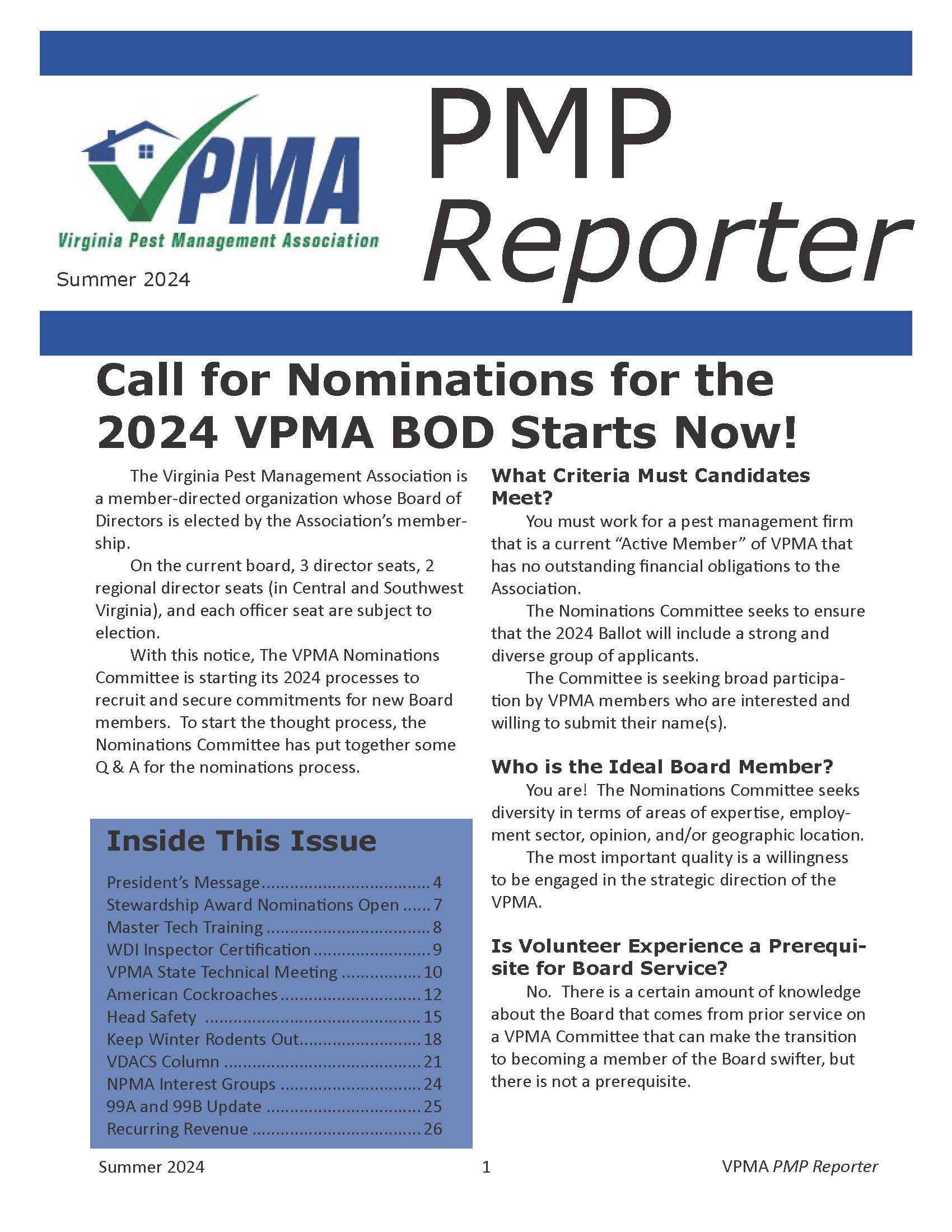 The Fall 2024 PMP Reporter